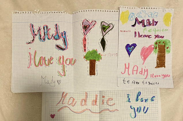 Kinds note from Madeline's students